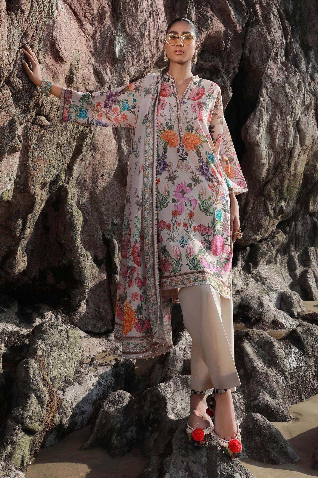 Original Sana Saufinaz Printed 3 Piece Lawn Suit