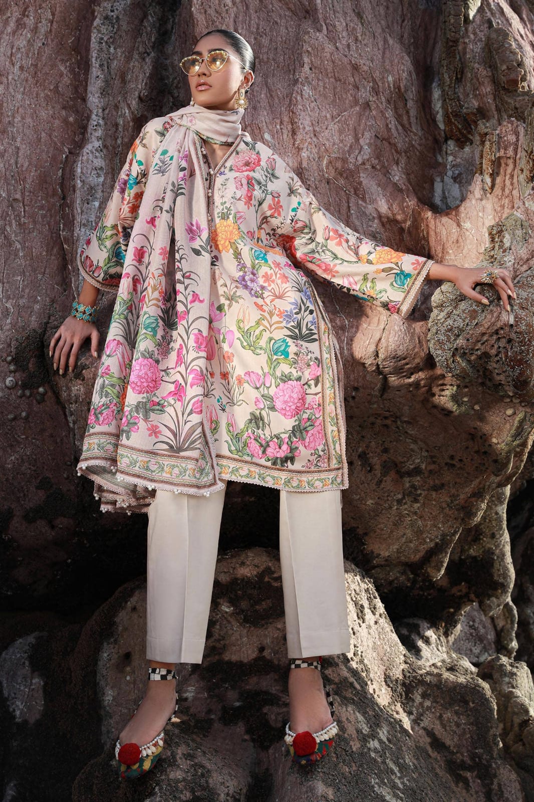 Original Sana Saufinaz Printed 3 Piece Lawn Suit