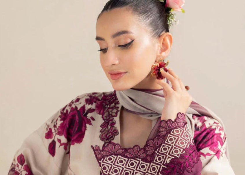 ADAN LIBAS-3PC LAWN PRINTED