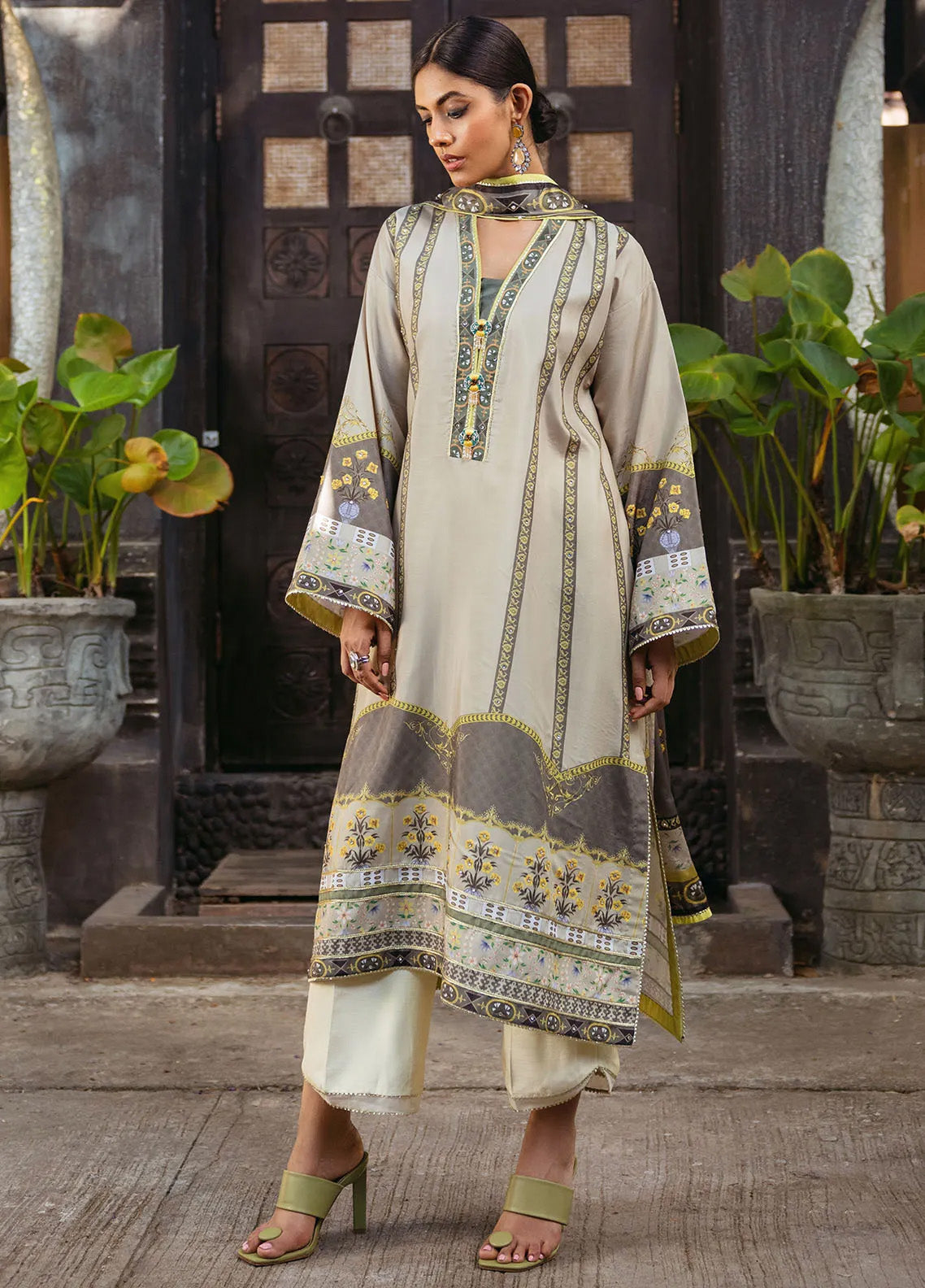 Nirvana By Mushq Embroidered Raw Silk 3 Piece