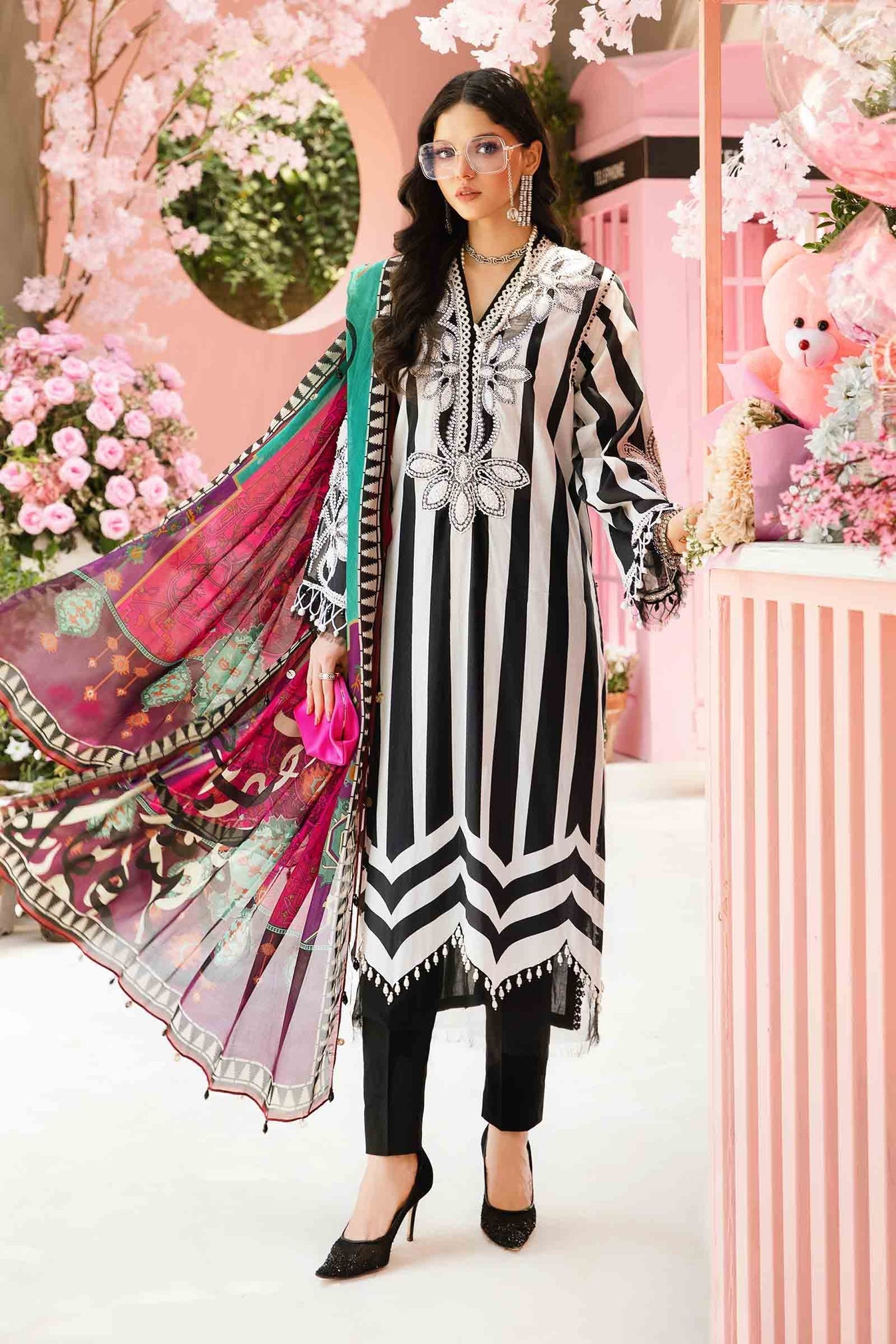 Maria.B 3 Piece Unstitched Embroidered Lawn Suit