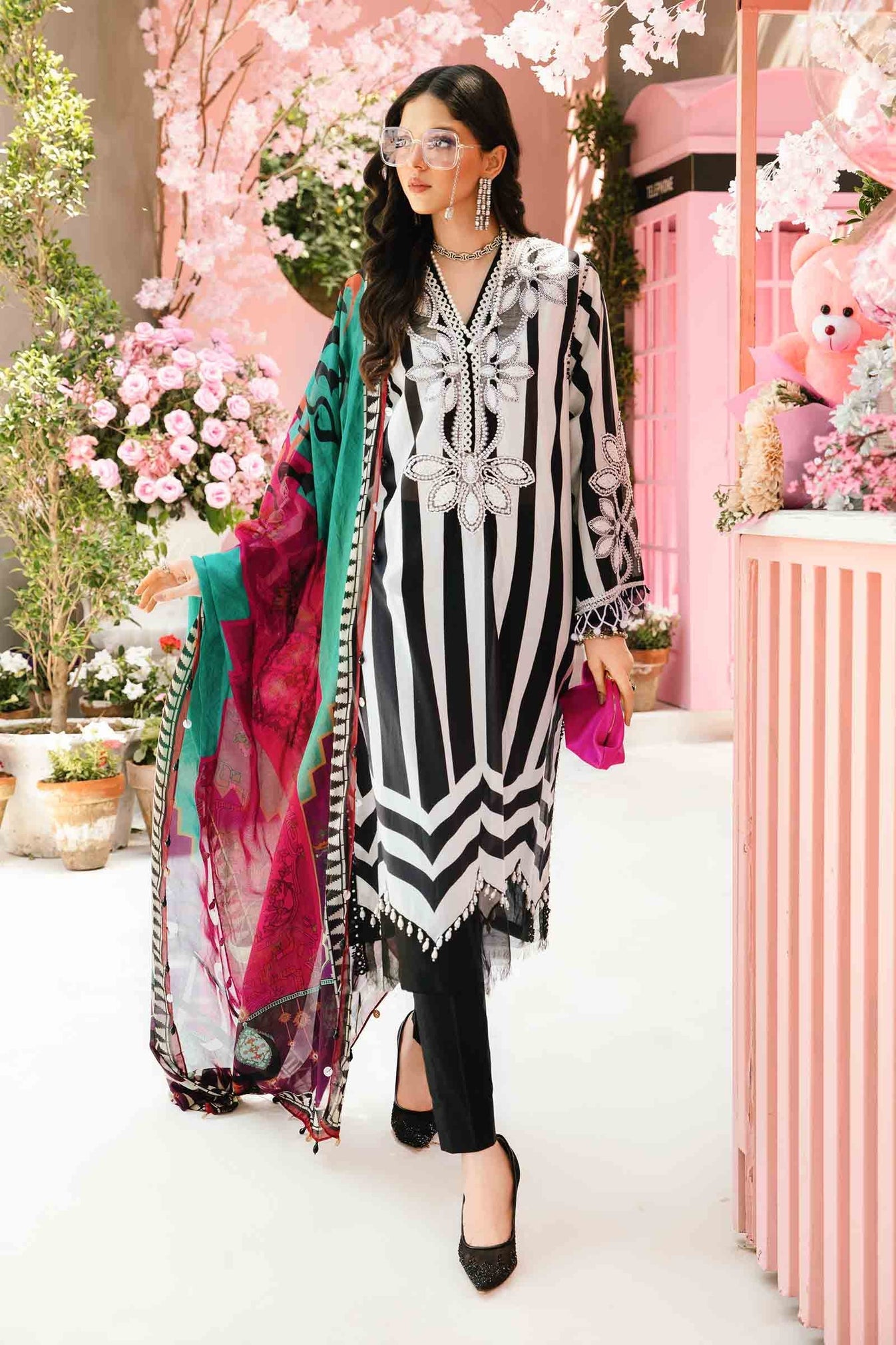 Maria.B 3 Piece Unstitched Embroidered Lawn Suit