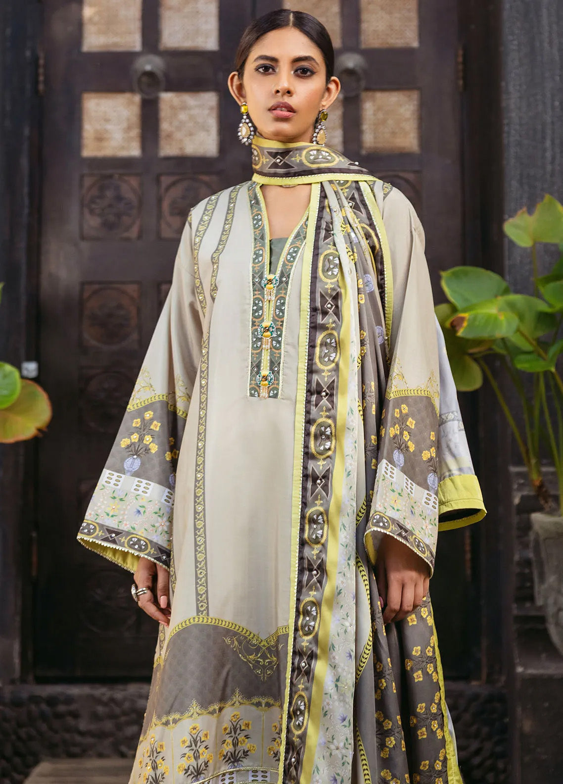 Nirvana By Mushq Embroidered Raw Silk 3 Piece