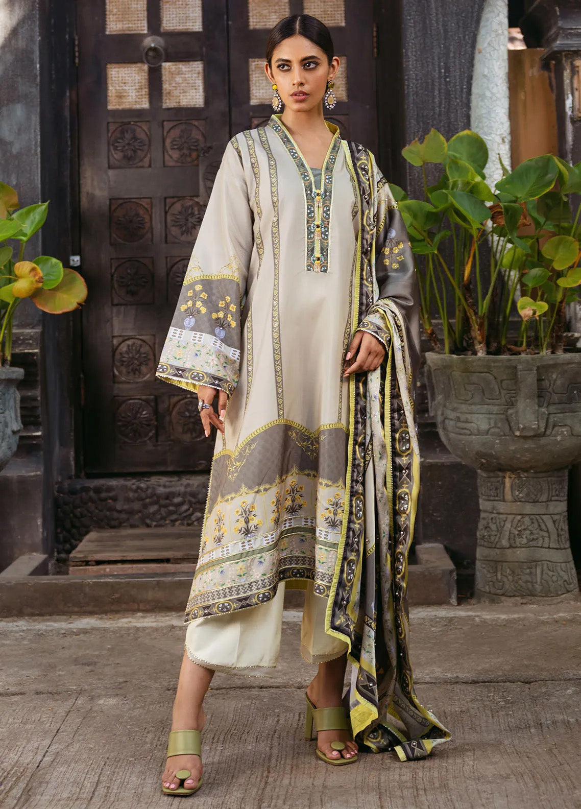 Nirvana By Mushq Embroidered Raw Silk 3 Piece