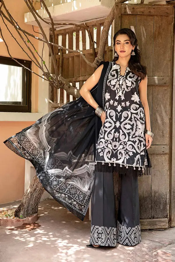 MARIA B
3pc Lawn Suit Unstitched Embroidered Lawn Suit